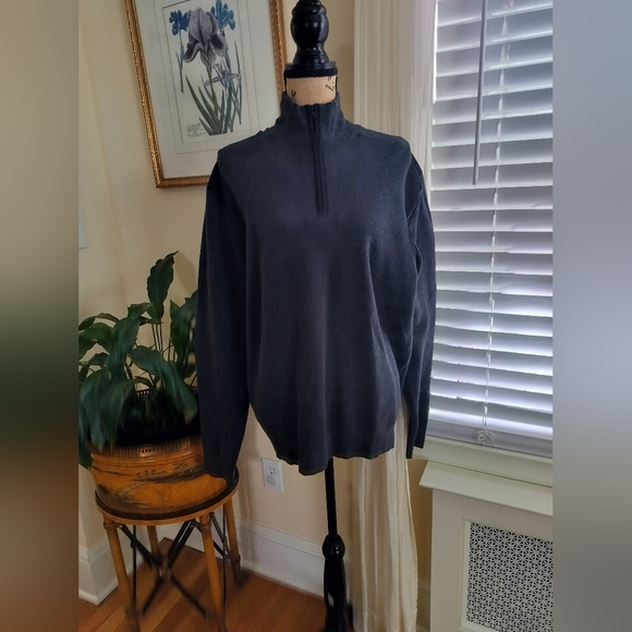 Victorinox Sweater Men's Suze XL Long Sleeves 1/4 Zip Pullover Color Black